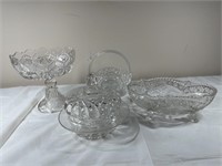 Ornate glass candy dishes
