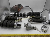 motorcycle parts;  grips, brake pads, etc