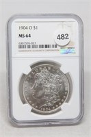 1904-O MS64 Morgan Silver Dollar