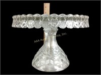 Fostoria Glass Cake Stand with Rum well. In good
