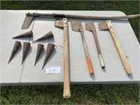 6 Tobacco Spears & 5 Tobacco Knives