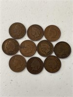 10 Different Indian Cents 1890-1899