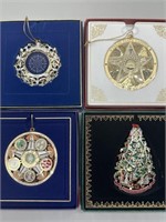(4) Boxed Texas State Capitol Christmas Ornaments