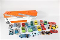 Lot of Hot Wheels and Car Carrier