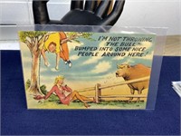 20th century comedic funny postcard Unused