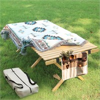 Portable Low Picnic Table 4Ft Bamboo Folding