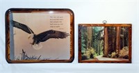 2 Words of Art Photographs on Wood