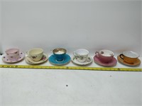 6 fine china cup/saucer sets