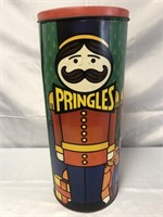 VINTAGE PRINGLES LIDDED TIN. 6.5X16 INCHES