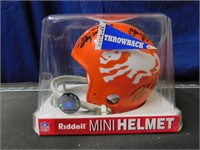 Orange Broncos Mini Helmet Signed By Willie Oshod