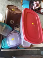 Miscellaneous box full of Tupperware