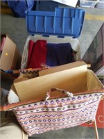Miscellaneous bag and tote of Linens, wooden