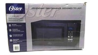 Oster .9 cu ft Stainless Steel Black Microwave