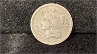 1872 Three Cents Nickel