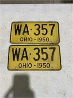 1950 set Ohio license plates