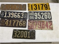 Vintage Ohio license plates