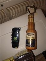John Deere Mechanical Knife + Wood Bottle Opener