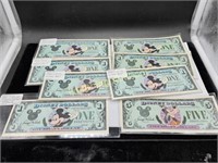 ASSORTMENT OF 1988-1990 DISNEY BUCKS