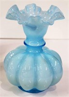 Vintage Melon Vase in Navy Blue