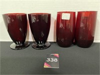 Royal Red Ruby Drinking Glasses