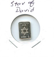 1 gram Silver - Star of David