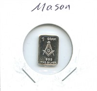 1 gram Silver - Mason