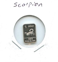 1 gram Silver - Scorpion