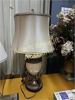 30 inch decorative cast and Porcelain lamp