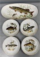 Naaman Porcelain US Fresh Water Fish Plates Lot