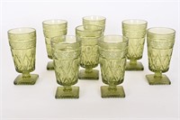 Vintage Green Imperial Cape Cod Goblets