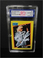 Ric Flair signed slabbed wrestling card COA