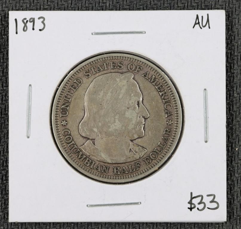 1893 Columbian Expo Half Dollar, Silver