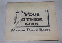 1953 US Army Your Other MOS Military Police Board