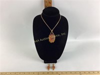 Outstanding vintage AB rhinestone necklace &