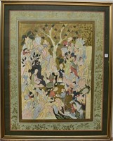 Hand Painting On Persian Silk