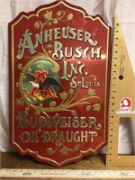 Anheuser Busch metal beer sign