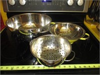 3pc Stainless Colanders