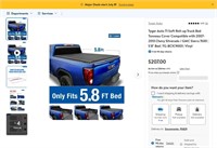 W8126  Tyger Auto T1 Soft Roll-up Tonneau Cover, 5