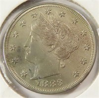 1883 NO CENTS LIBERTY HEAD V NICKEL