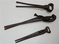 3 Vintage Hand Tools Black Smithing +