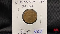 1923 Canadian penny