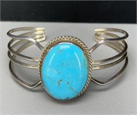 Annie Chapo Sterling Silver Turquoise cuff