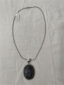 Serpenite Pendant Necklace w/ Chain