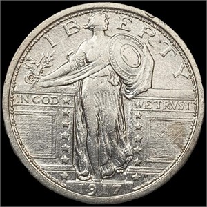 1917 T1 Standing Liberty Quarter CLOSELY