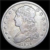 1838 Capped Bust Quarter LIGHTLY CIRCULATED