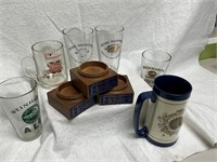 Weinhard Drinkware & Wooden Coasters