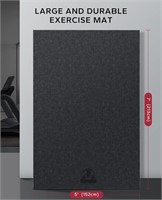 HAPBEAR Exercise Mat-7'x5'  Non-Slip  Black