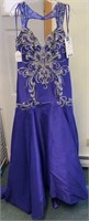 Royal Purple Mac Duggal cap Gown 65263V Sz 12