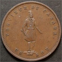 Canada PC-3 Quebec Bank 1852 Half Penny Token Br52