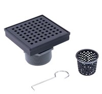 Oatey Vivante 4in Black Square Shower Drain $48